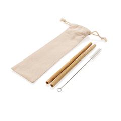 Set de pailles en fibre de bambou (x 2 pcs) écologique | ObjetsEcologiques.com