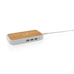 Chargeur à induction 5W en bambou écologique | ObjetsEcologiques.com