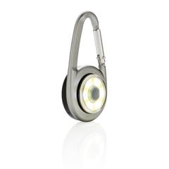 Mousqueton avec lampe COB écologique | ObjetsEcologiques.com